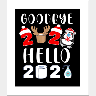 goodbye 2020 hello 2021 penguin Posters and Art